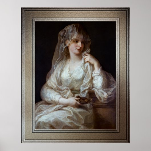 Lady as a Vestal Virgin door Angelika Kauffmann Poster (Voorkant)