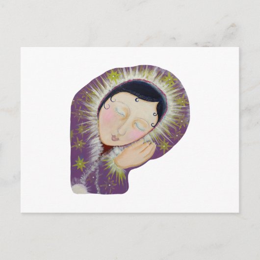 Lady Aslaap. Briefkaart (Voorkant)