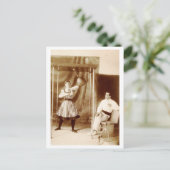 Lady Bag Puncher van de Wereld Vintage Briefkaart (Staand voorkant)