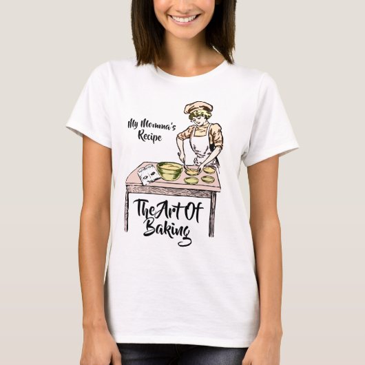 Lady Baking White T-shirt (Voorkant)