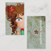 Lady Beauful Eye Hair Grunge Visitekaartje (Voorkant / Achterkant)