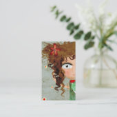 Lady Beauful Eye Hair Grunge Visitekaartje (Staand voorkant)