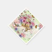 Lady Beauful Flowers ontkoppelen persoonlijke Servet (Hoek)