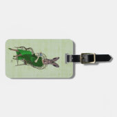 Lady Bella Konijn Thee Drinken 4 Bagagelabel (Voorkant horizontaal)