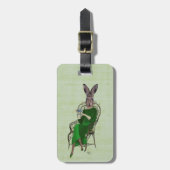 Lady Bella Konijn Thee Drinken 4 Bagagelabel (Voorkant verticaal)