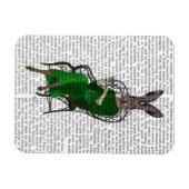 Lady Bella Rabbit met Tea 2 Magneet (Horizontaal)