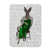 Lady Bella Rabbit met Tea 2 Magneet (Verticaal)