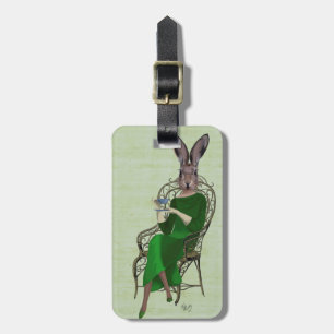 Lady Bella Rabbit met Tea 3 Bagagelabel