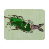 Lady Bella Rabbit met Tea 3 Magneet (Horizontaal)