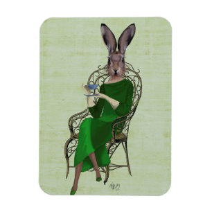 Lady Bella Rabbit met Tea 3 Magneet