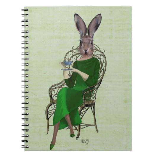 Lady Bella Rabbit met Tea 3 Notitieboek (Voorkant)