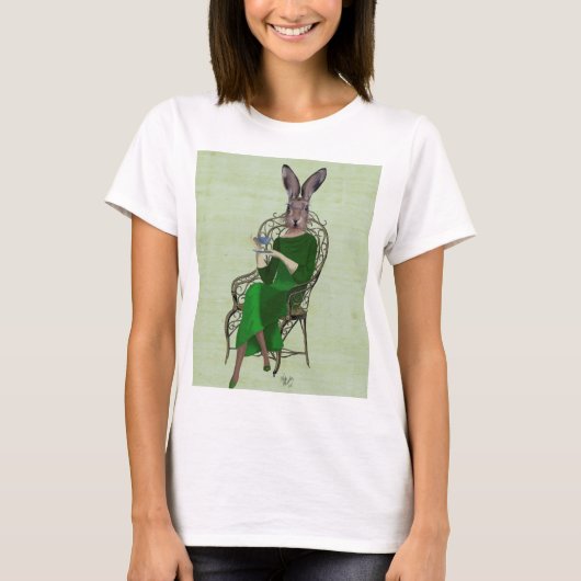 Lady Bella Rabbit met Tea 3 T-shirt (Voorkant)
