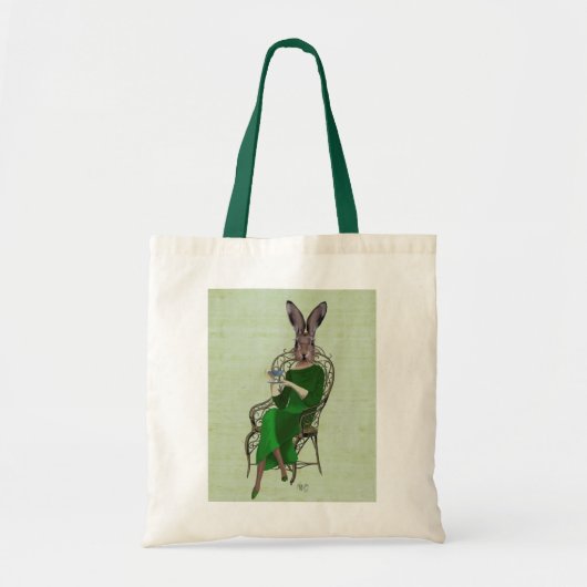 Lady Bella Rabbit met Tea 3 Tote Bag (Voorkant)