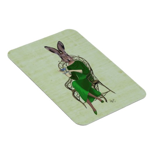 Lady Bella Rabbit met Tea 4 Magneet (Rechterzijde)