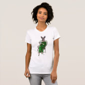 Lady Bella Rabbit met Tea 4 T-shirt (Voorkant volledig)