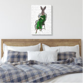Lady Bella Rabbit met Tea Canvas Afdruk (Insitu (Slaapkamer))