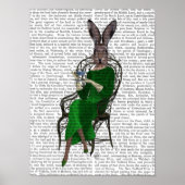 Lady Bella Rabbit met Tea Poster (Voorkant)