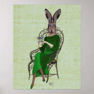 Lady Bella Rabbit met Tea Poster