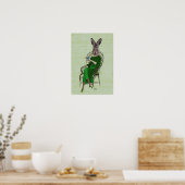 Lady Bella Rabbit met Tea Poster (Keuken)