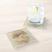  Lady Beverage Coaster Glazen Onderzetter (Schuin)