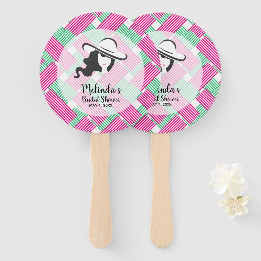 Lady Big Pet Derby Theme Vrijgezellenfeest Handwaaier (Voorkant en achterkant)