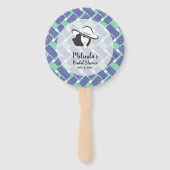 Lady Big Pet op Blue Stripes Derby Handwaaier (Achterkant)