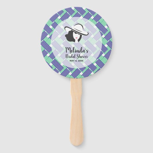 Lady Big Pet op Blue Stripes Derby Handwaaier (Voorkant)