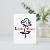Lady Biker Briefkaart (Staand voorkant)
