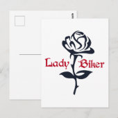 Lady Biker Briefkaart (Voorkant / Achterkant)