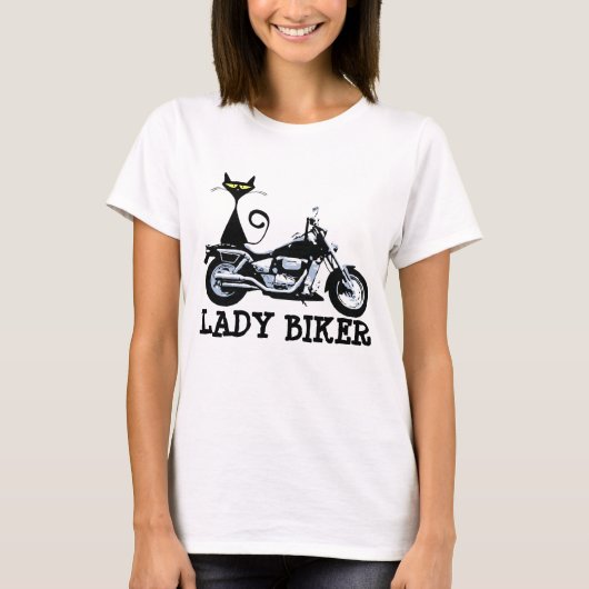 LADY BIKER, CAT T-shirts (Voorkant)