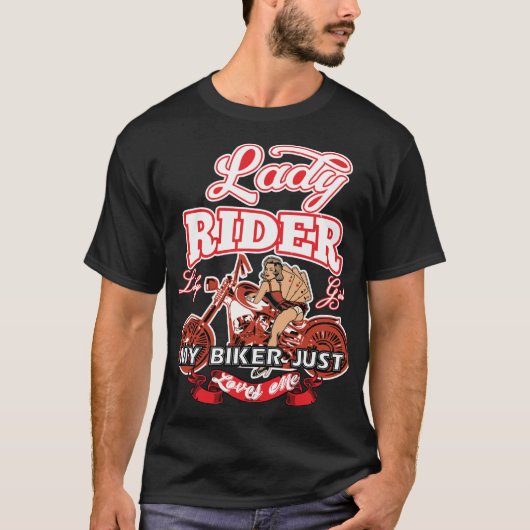LADY BIKER MIJN BIKER HOUDT GEWOON VAN ME T SHIRT (Voorkant)