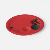 Lady Bird-Bug-Balloons met de Birthday Party Papieren Bordje (Gekanteld)