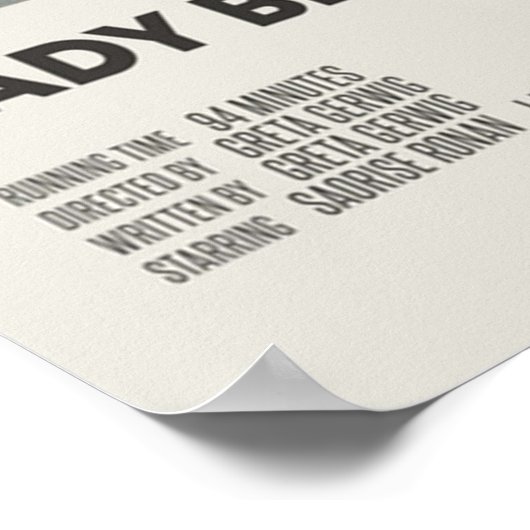 Lady Bird film Poster (Hoek)