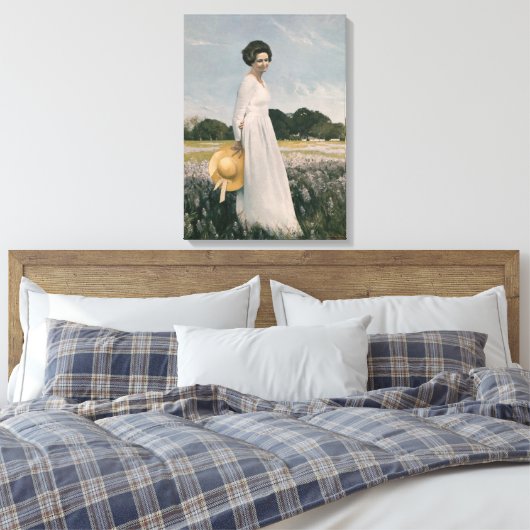 Lady Bird Johnson - Aaron Shikler (1978) Canvas Afdruk (Insitu (Slaapkamer))