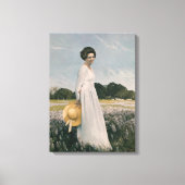Lady Bird Johnson - Aaron Shikler (1978) Canvas Afdruk (Voorkant)