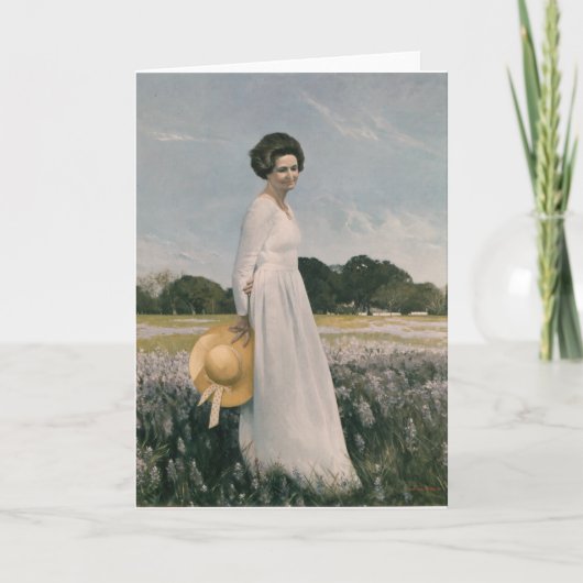 Lady Bird Johnson - Aaron Shikler (1978) Kaart (Voorkant)