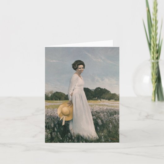 Lady Bird Johnson - Aaron Shikler (1978) Kaart (Voorkant)