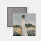 Lady Bird Johnson - Aaron Shikler (1978) Magneet (Voorkant / Achterkant)