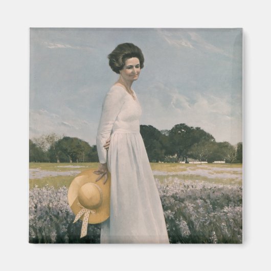 Lady Bird Johnson - Aaron Shikler (1978) Magneet (Voorkant)