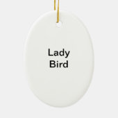 Lady Bird Keramisch Ornament (Achterkant)