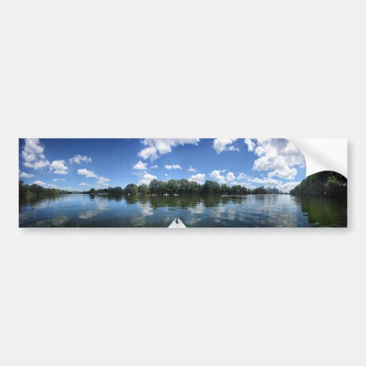 Lady Bird Lake Panorama - Austin - Texas Bumpersticker (Voorkant)