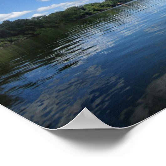 Lady Bird Lake Panorama - Austin - Texas Poster (Hoek)