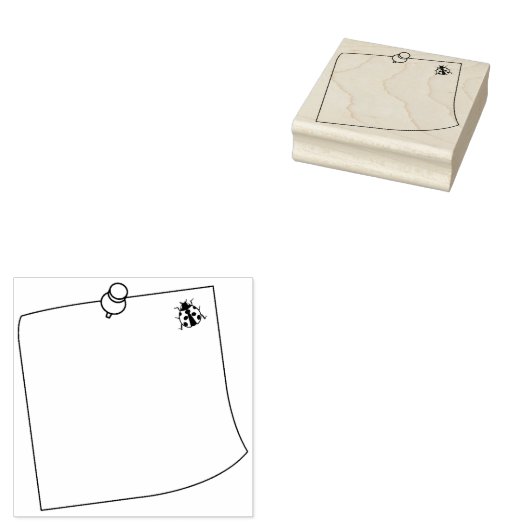 Lady Bird, Post IT Journal Lijst, Rubberstempel (Gestempeld)