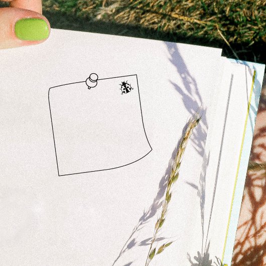 Lady Bird, Post IT Journal Lijst, Rubberstempel