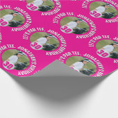 Lady Birthday Bash en Golf Fun Cadeaupapier (Hoek)