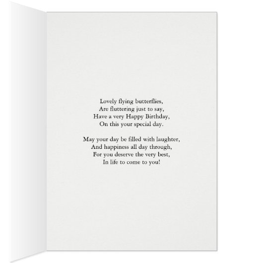 Lady Birthday Butterflies (Binnen (Rechts))