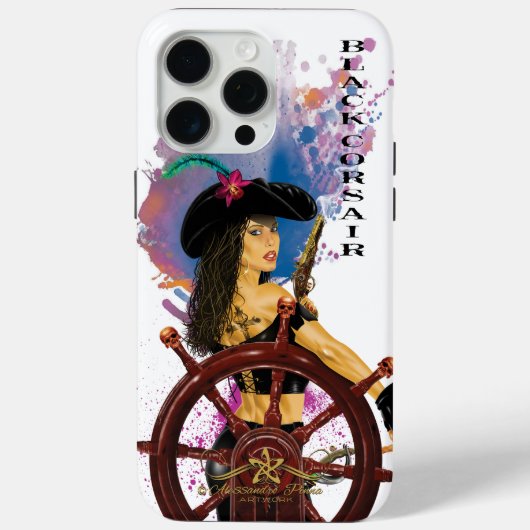 Lady Black Corsair Case-Mate iPhone Case (Achterkant)