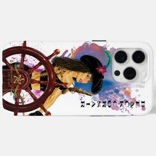 Lady Black Corsair Case-Mate iPhone Case (Achterkant (horizontaal))