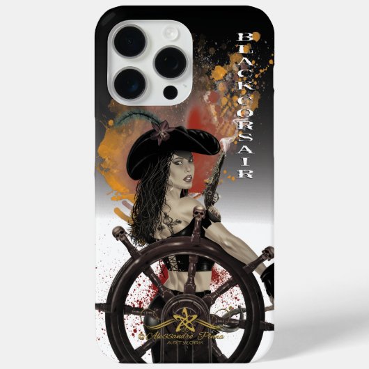 Lady Black Corsair Case-Mate iPhone Case (Achterkant)