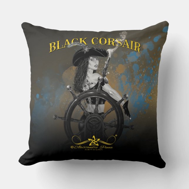 Lady Black Corsair Kussen (Voorkant)